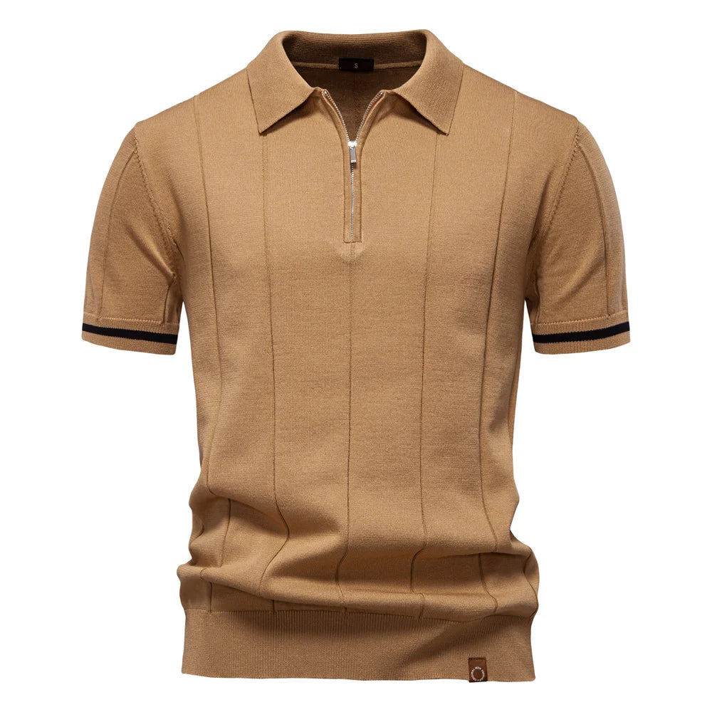 Polo Deportivo Cremallera Hombre | Ajustado Oficina Casual | Tallas S-XXL | Tico Trendy