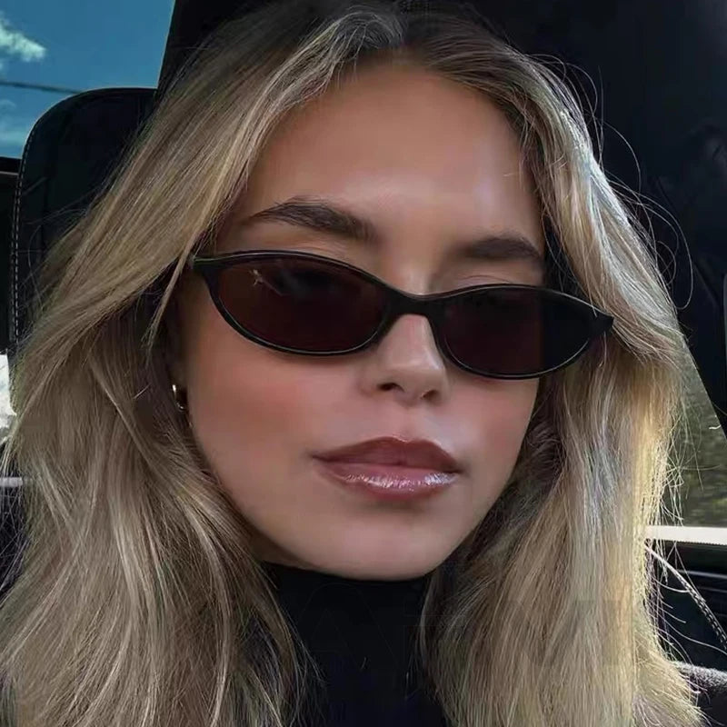 Gafas Sol Ovaladas Retro Leopardo Marrón | Montura Pequeña A La Moda UV400 Viajar