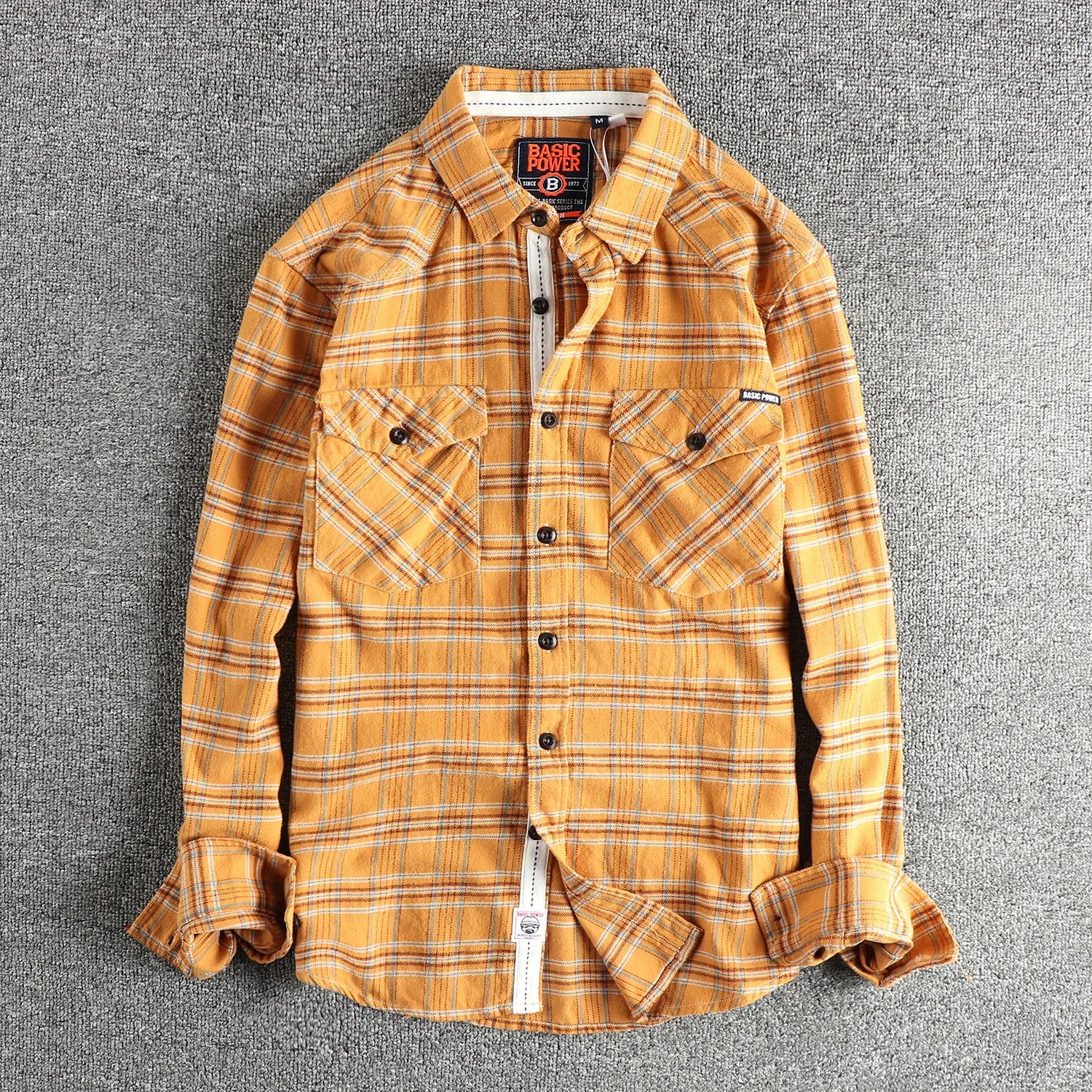 Camisa Gruesa Algodón 100% | Tejido de Lana | Retro Americano | Otoño-Invierno