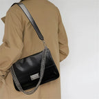 Marca LAORENTOU, bolso de hombro de piel sintética para mujer, bolso cruzado de gran capacidad para Otoño e Invierno 2025
