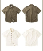 Camisa Casual Hombre | Estilo Retro | Algodón | Manga Corta | Bolsillos | Ticotrendy
