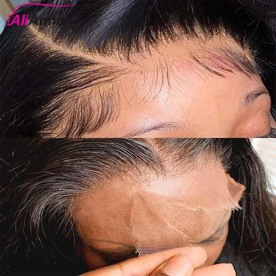 Peluca de encaje HD 100% Real, peluca Frontal de encaje de cabello humano 13x6, pelucas de cabello humano liso de 30 pulgadas, peluca de cabello humano Frontal de encaje brasileño 13X4