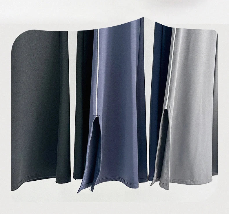 Pantalón Acampanado Curva Raya | Micro Flare Tobillo Dividido | Piel Tiburón Cintura Alta Sexy