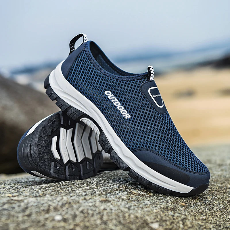 Mocasines Casuales Hombre | Malla Respirable Ligera Confort Estilo Tico | Talla Grande