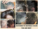 Champú de tinte para el cabello a base de hierbas naturales 3 en 1, cambio de Color del cabello, cabello gris a marrón oscuro, negro, cuidado nutritivo profundo