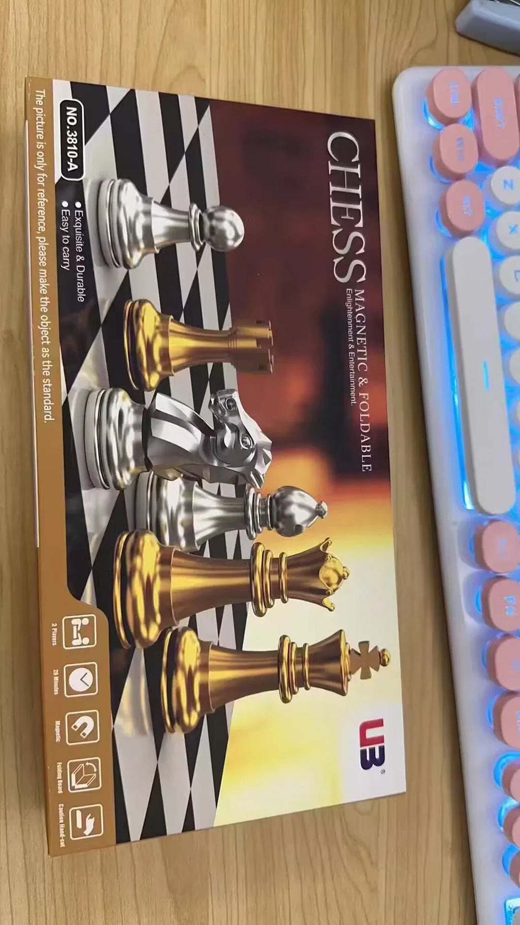 Ajedrez Magnético Plegable | Tablero y Piezas con Atracción | Entretenimiento Padres e Hijos | Ticotrendy