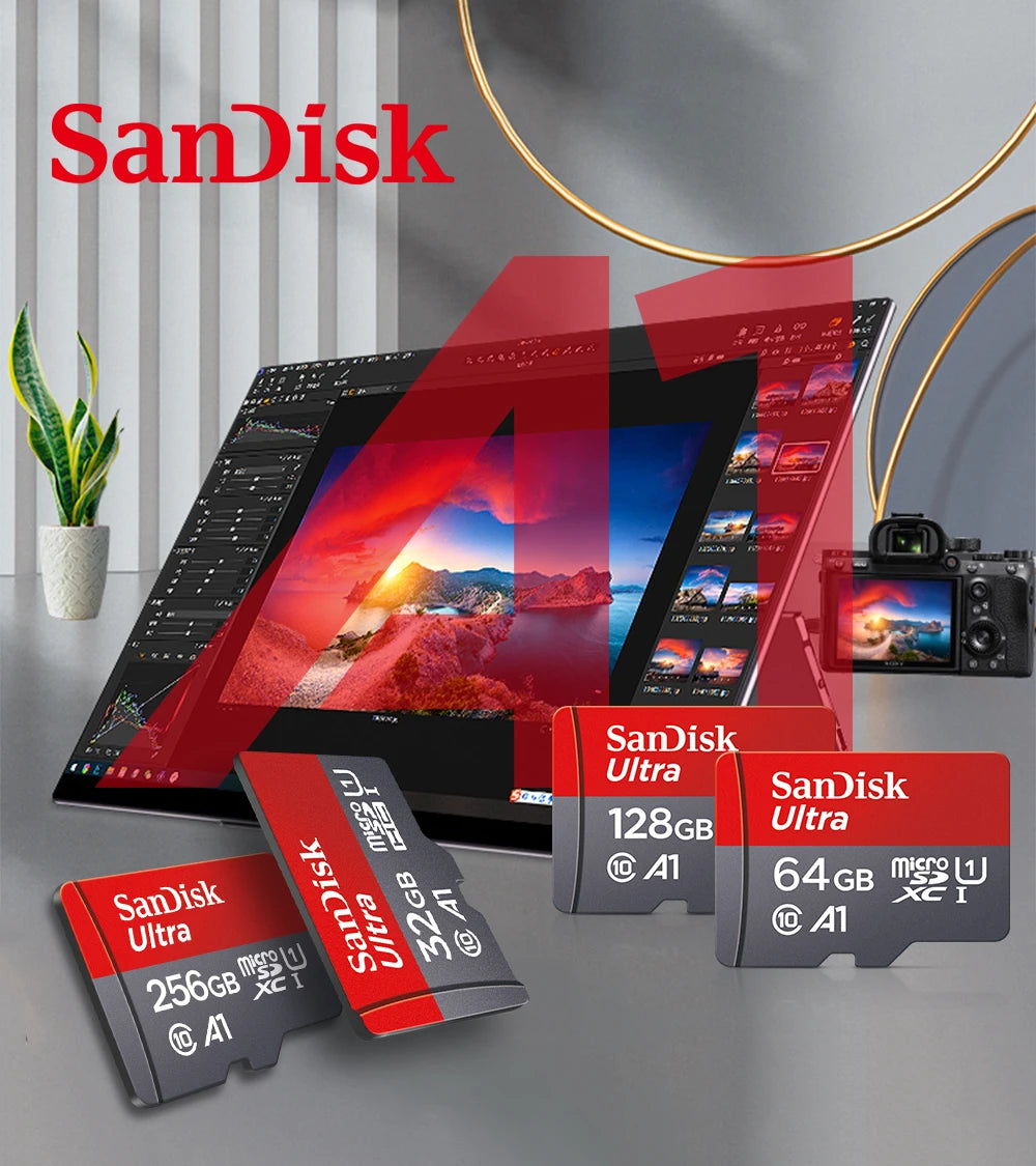 Tarjeta Micro SD Sandisk Ultra | Clase 10 A1 V10 | Almacenamiento 4K | Ticotrendy