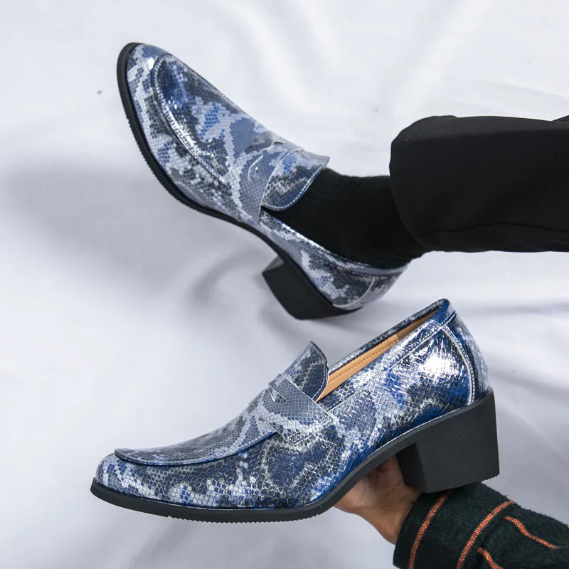 Zapatos Oxford Hombre Ticotrendy Piel Dividida Estampado Animal Sin Cordones | Elegantes