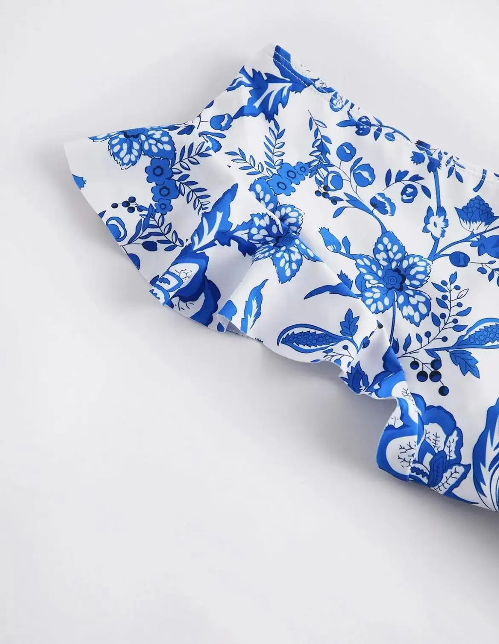 Traje de Baño Una Pieza con Volantes | Estampado Floral | Cuello Hundido | Verano