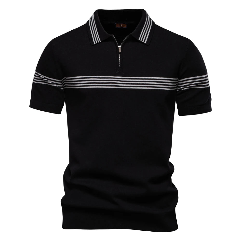 Polo Ajustado Negocios Hombre | Liso o Rayas Transpirable | Tallas S-XXL | Tico Trendy