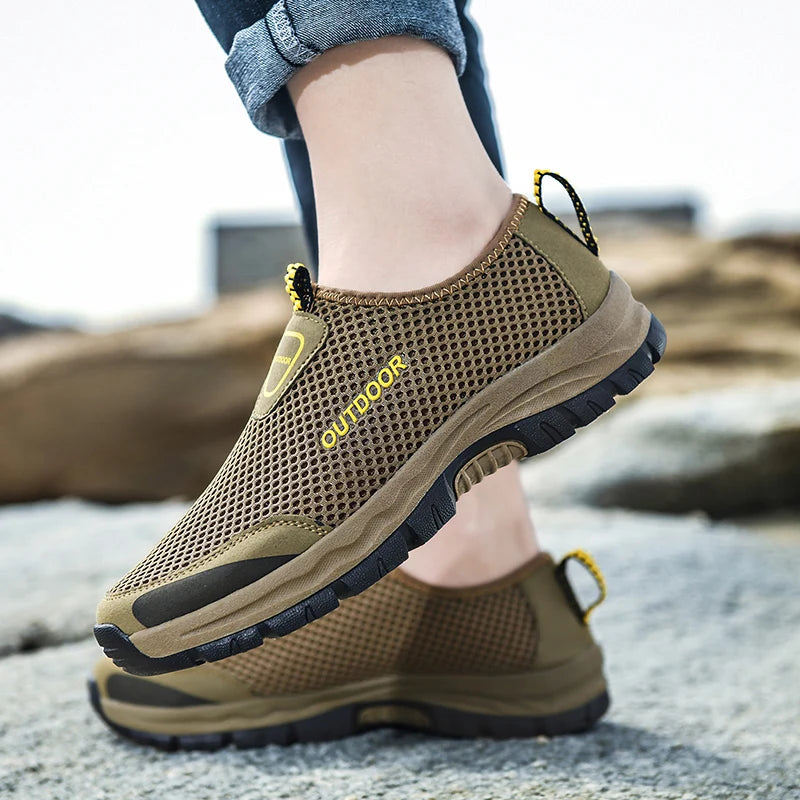 Mocasines Casuales Hombre | Malla Respirable Ligera Confort Estilo Tico | Talla Grande