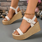 Sandalias Cuña Gruesa Plataforma Verano 2025 | Estilo Casual Tallas Grandes