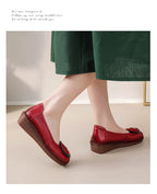 Mocasines Étnicos De Flores | Cuero Genuino Estilo Retro Lujoso Casual