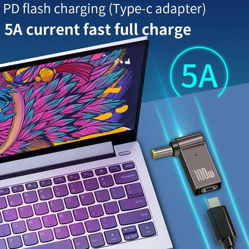 Adaptador Tipo C A DC | Cargador Laptop 100W | Convertidor Power Delivery | Ticotrendy
