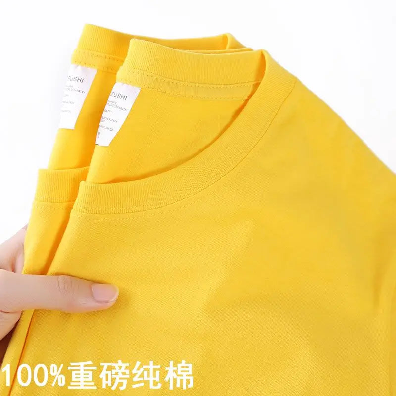 Camiseta Algodón 100% Coreana Cuello Redondo | Estilo Casual Fresco Unisex M-4XL
