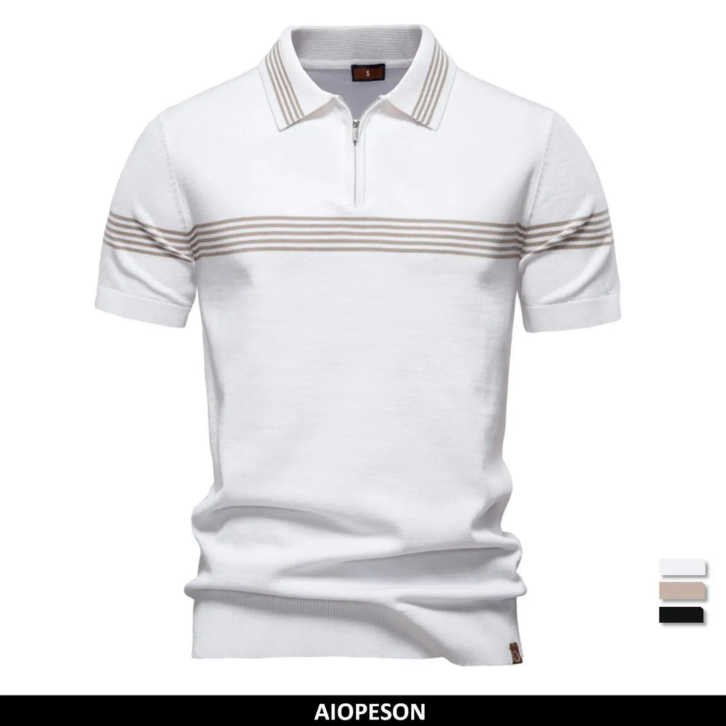 Polo Ajustado Negocios Hombre | Liso o Rayas Transpirable | Tallas S-XXL | Tico Trendy