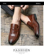 Zapatos de vestir para hombre, mocasines de cuero social, talla grande 48, zapatos de cuero casuales de negocios para hombre, zapatos clásicos de fiesta y oficina para hombre