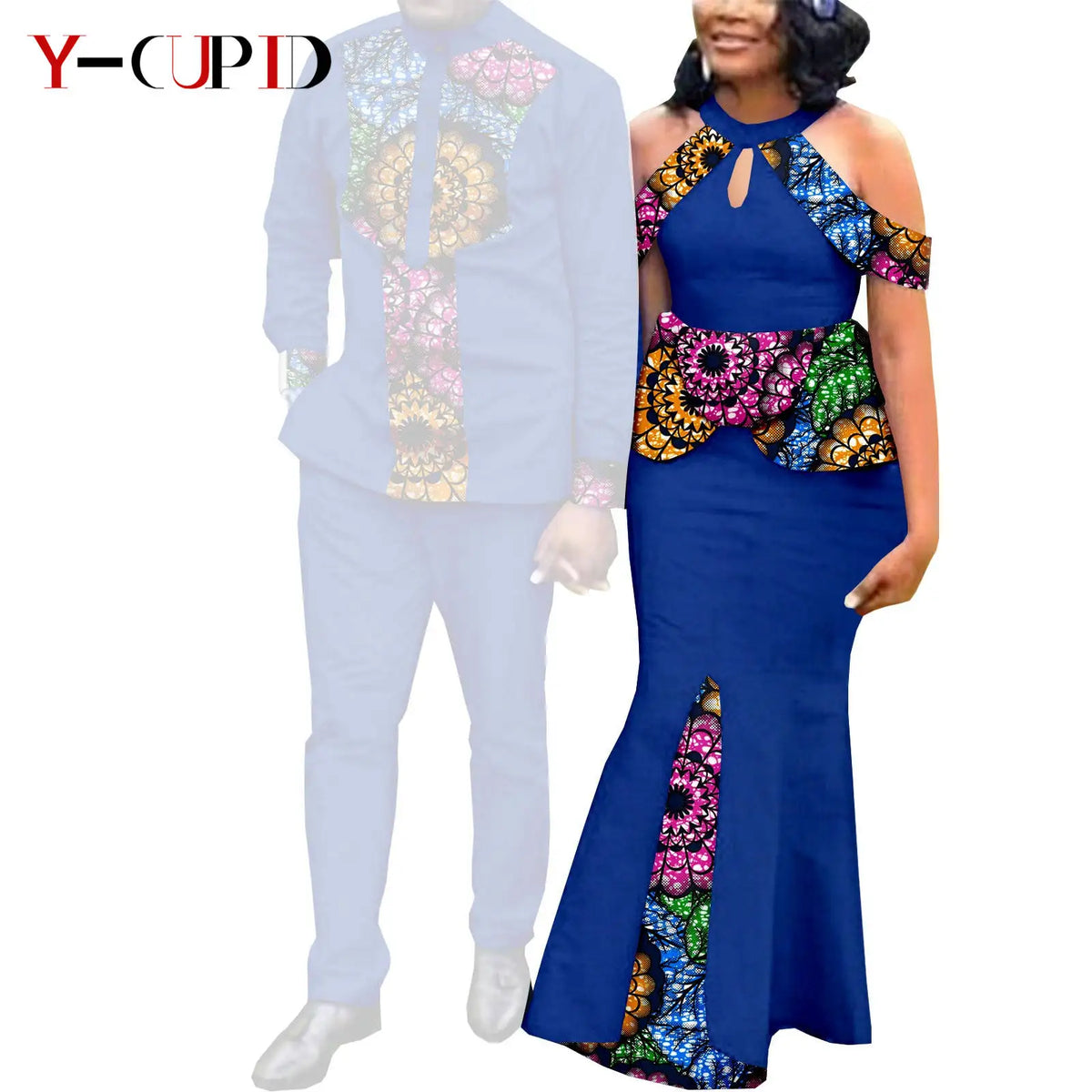 Vestido Africano Estampado Sirena Pareja | Camisa y Pantalón | Tallas S-6XL | Tico Trendy
