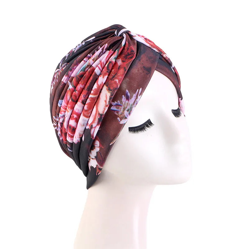 Turbante Hijab musulmán con estampado de volantes para mujer, gorro para envolver la cabeza, Hijab islámico árabe, abaya