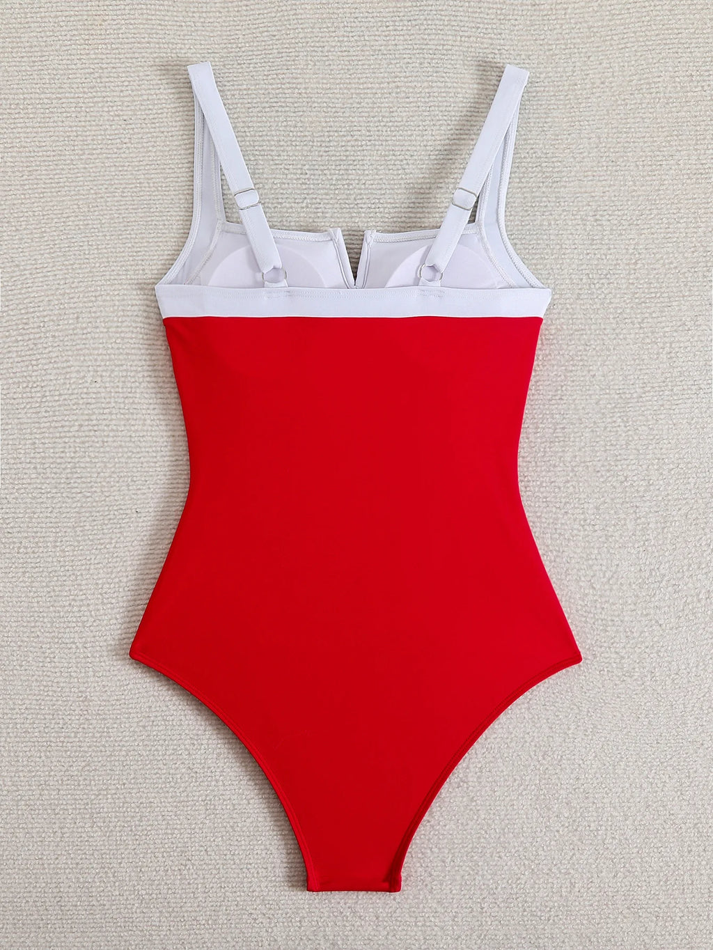 Traje de Baño Sexy de Cuello V y Cintura Alta | Playa