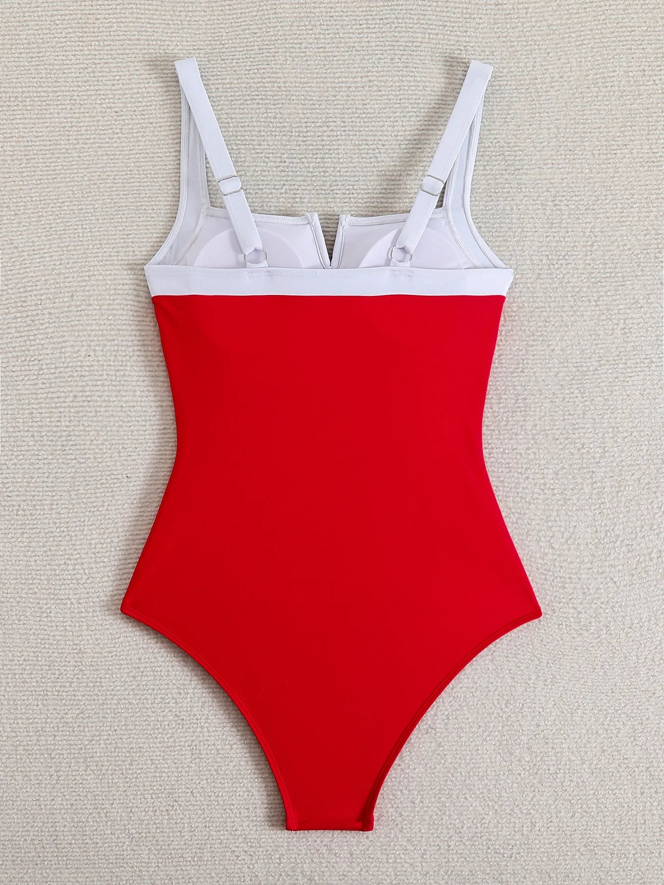 Traje de Baño Sexy de Cuello V y Cintura Alta | Playa