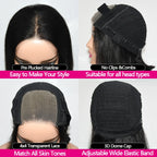 Peluca de cabello Bob sin pegamento, cabello humano listo para usar, pelucas con cierre de encaje 4x4 para mujeres, pelucas de cabello humano liso, peluca Bob corta