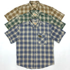 Camisa Cuadros Hombre | Algodón 100% | Estilo Retro Japonés | Manga Corta | Ticotrendy Costa Rica