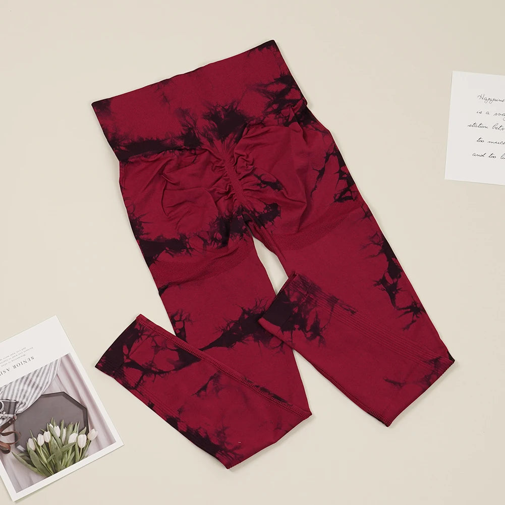 VEQKING Pantalones de yoga sin costuras para mujer, leggings deportivos de cintura alta, elásticos, de secado rápido, pantalones ajustados para gimnasio y entrenamiento