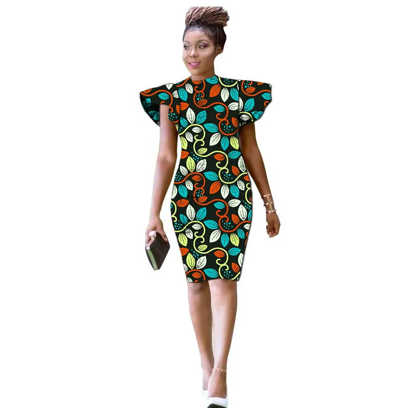 Vestido Dashiki Africano hasta la Rodilla
