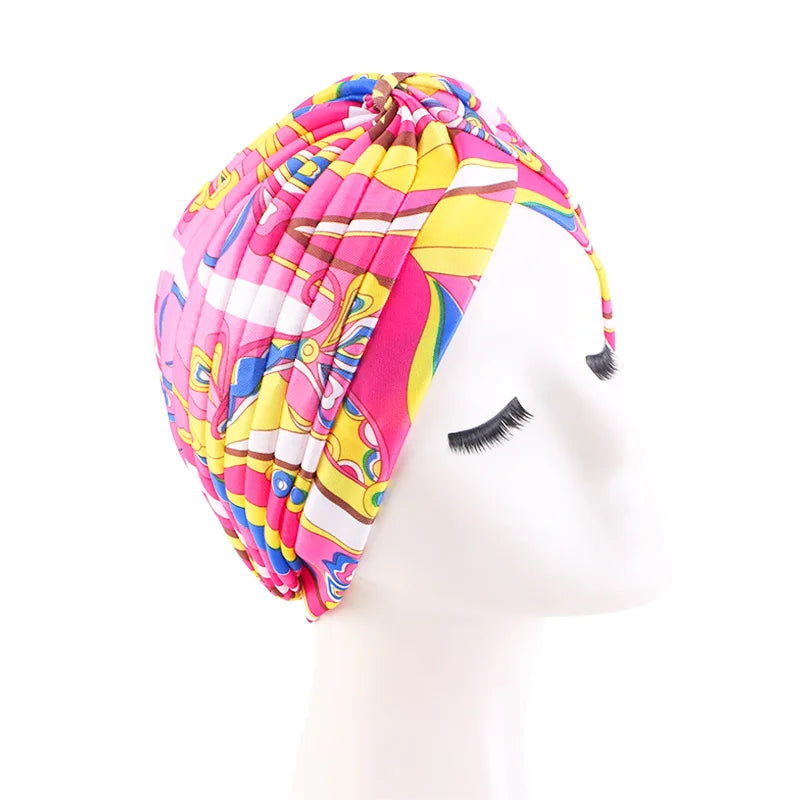 Turbante Hijab musulmán con estampado de volantes para mujer, gorro para envolver la cabeza, Hijab islámico árabe, abaya