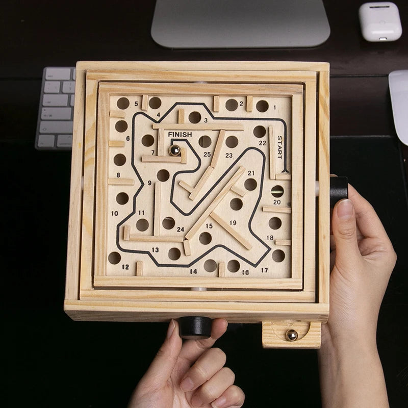 Juego De laberinto, laberinto De madera, rompecabezas para niños y adultos, juguetes IQ, Educación Montessori, coordinación mano-ojo, Juegos De Ingenio
