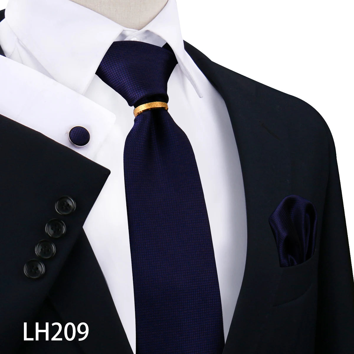 Set De Corbata Anillo Gemelos Pañuelo Accesorio De Traje Boda