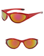 Gafas Sol Y2K Ovaladas Pequeñas Futuristas | Sentido Tecnología Gradiente UV400
