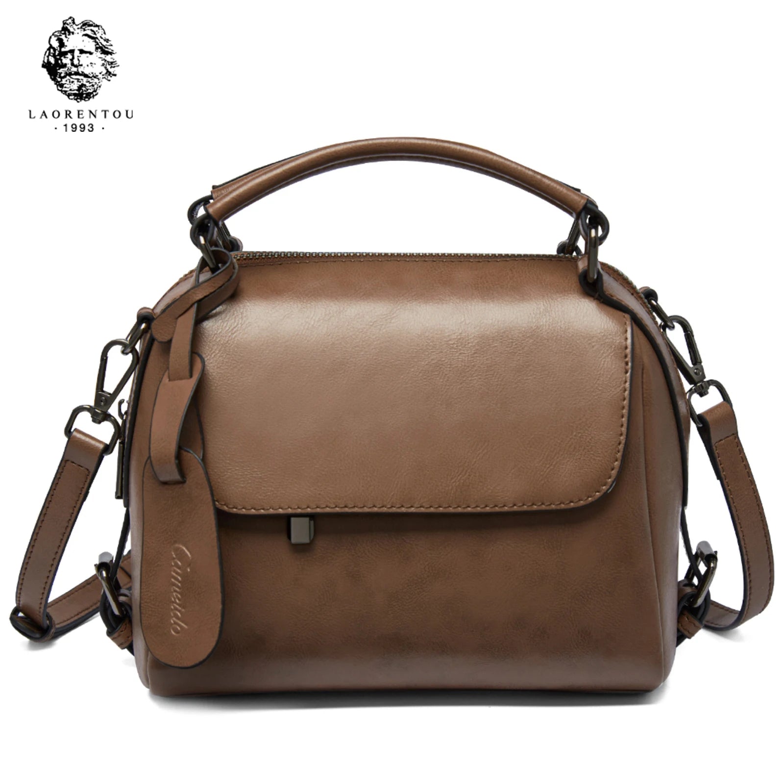 LAORENTOU bolso de hombro tipo bandolera Retro de PVC para mujer, bolsos colgantes de moda 2025 para damas y niñas, regalo para novia, esposa