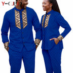Conjunto Jacquard Africano Boda Pareja | Blusa y Pantalón | Tallas XS-6XL | Tico Trendy