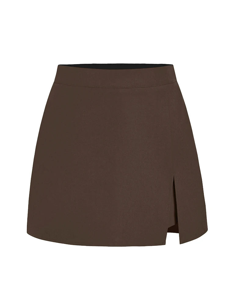 Minifalda-Short de Oficina | Cremallera y Cintura Alta