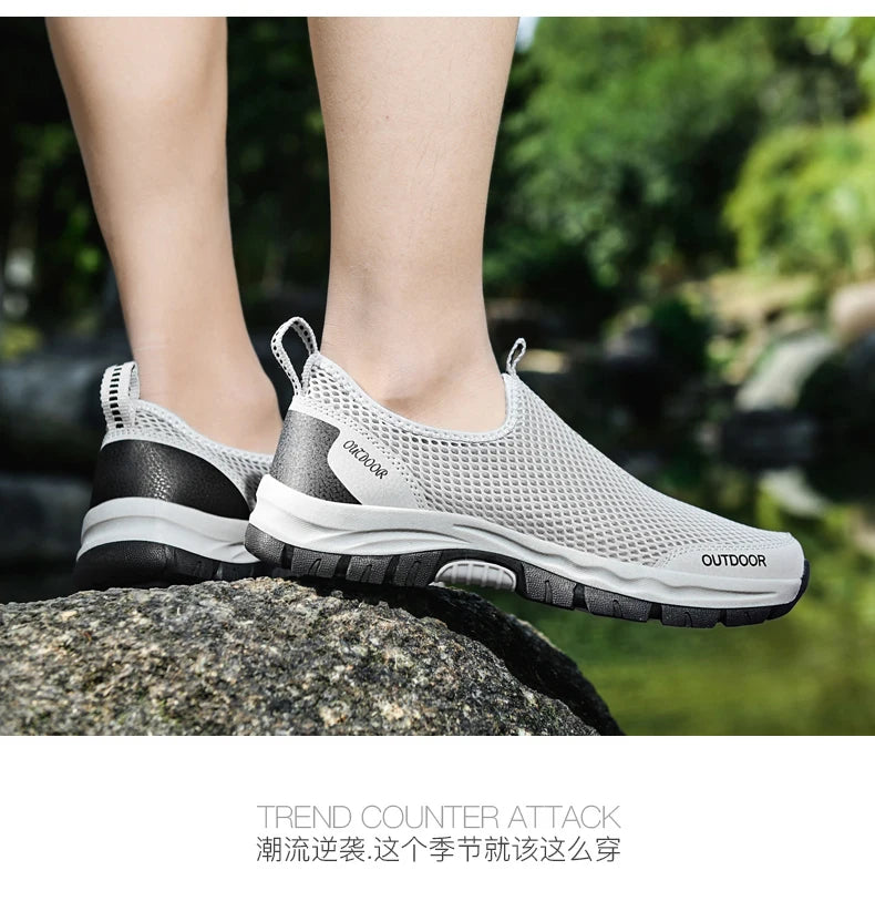 Mocasines Casuales Hombre | Malla Respirable Ligera Confort Estilo Tico | Talla Grande
