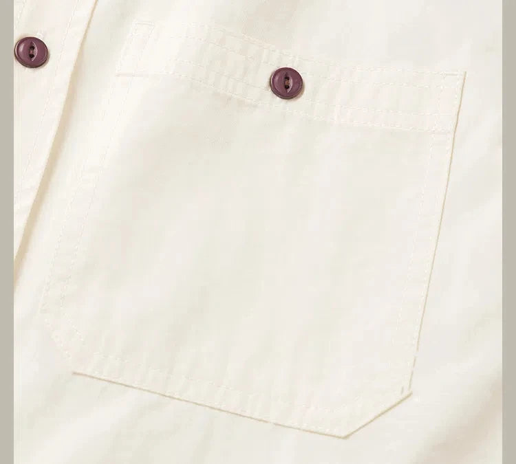 Camisa Casual Hombre | Estilo Retro | Algodón | Manga Corta | Bolsillos | Ticotrendy