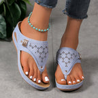Chanclas de Mujer | Suela Gruesa y Cuña | Estilo Vintage | Ligeras
