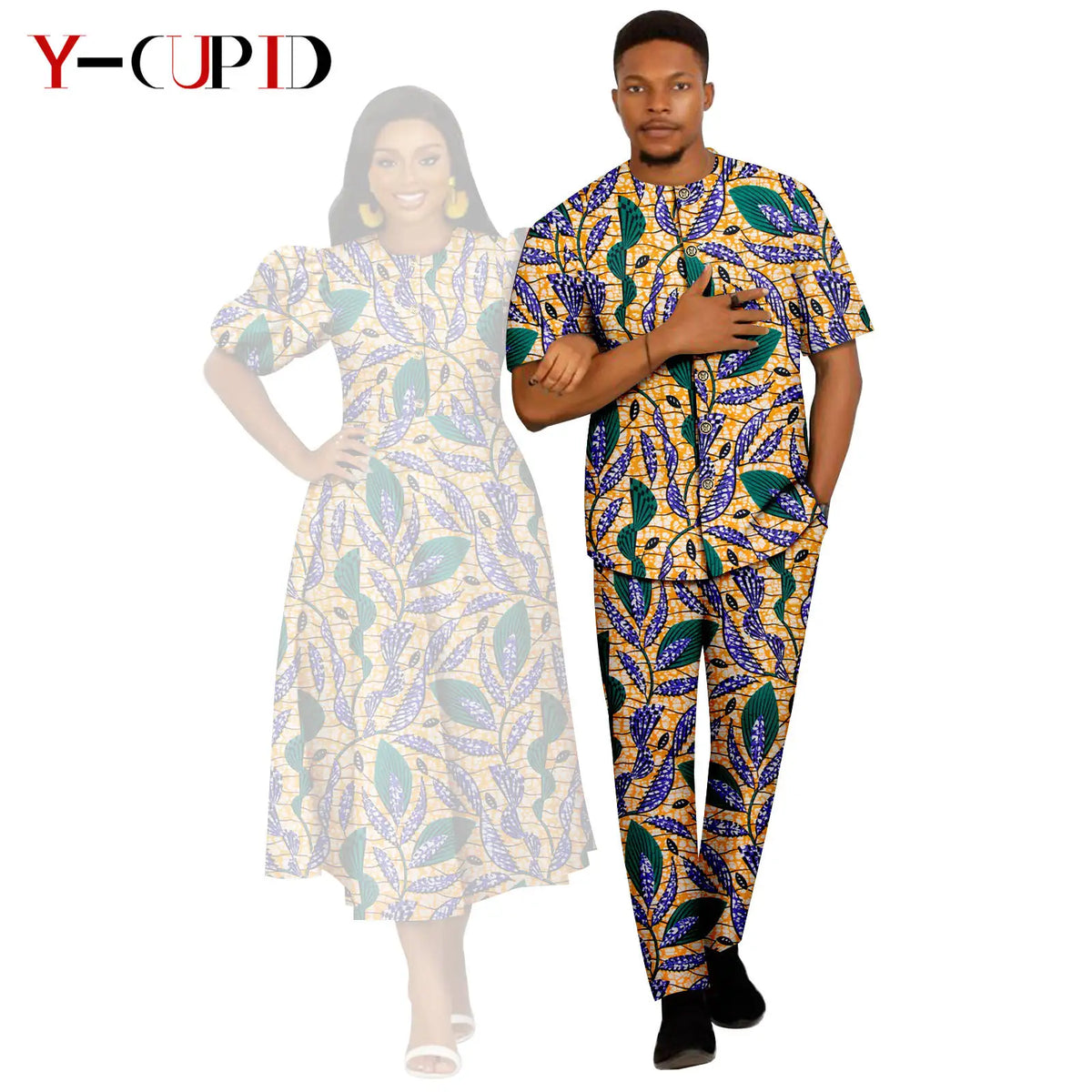 Vestido Estampado Africano Dashiki Pareja | Camisa y Pantalón | Tallas S-6XL | Tico Trendy