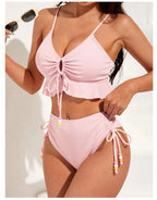 Bikini con Cordón y Volantes - Traje de Baño Sexy para el Verano Tico