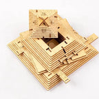 Regalo sorpresa, caja de rompecabezas piramidal Quest con compartimento oculto, juegos de rompecabezas para adultos y niños, juguetes creativos de prueba IQ