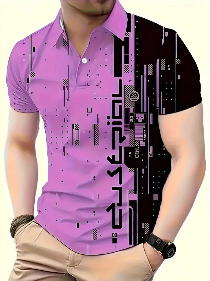 Camiseta Clásica Hombre Estampado Gráfico | Moda Urbana Cuello Redondo Secado Rápido