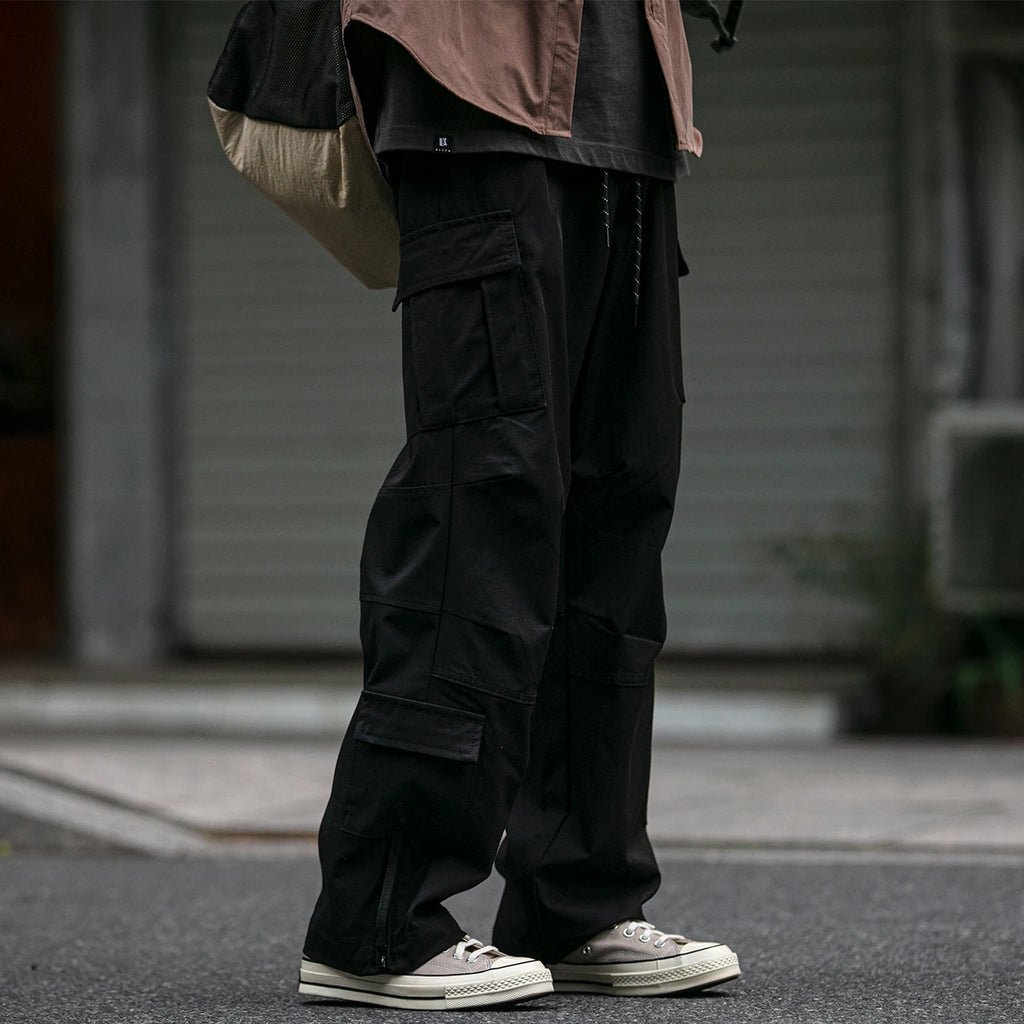 Pantalón Cargo Recto | Poliéster | Estilo Japonés | Hombre | Ticotrendy