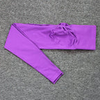 VEQKING, pantalones de Yoga de cintura alta para mujer, mallas deportivas sin costuras para realzar la cadera, mallas elásticas sólidas de realce para gimnasio, pantalones de entrenamiento para Fitness