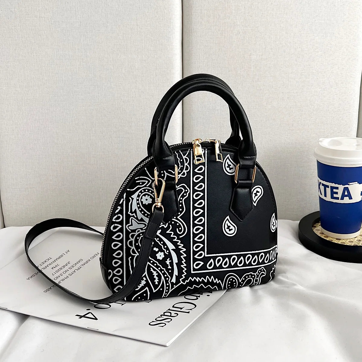 Bolso De Hombro Floral Para Mujer Elegante Bandolera Pequeña Versátil