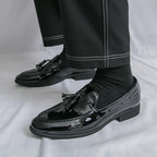 Zapatos Hombre Charol Morados Lujo Boda Fiesta Punta Puntiaguda | Talla 47