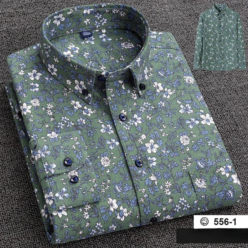 Camisa Talla Grande Rayas | Algodón Oxford 100% | Social Ajustada | Moda Vintage