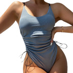Traje de Baño Una Pieza con Lazo Lateral | Color Sólido | Básicos de Natación
