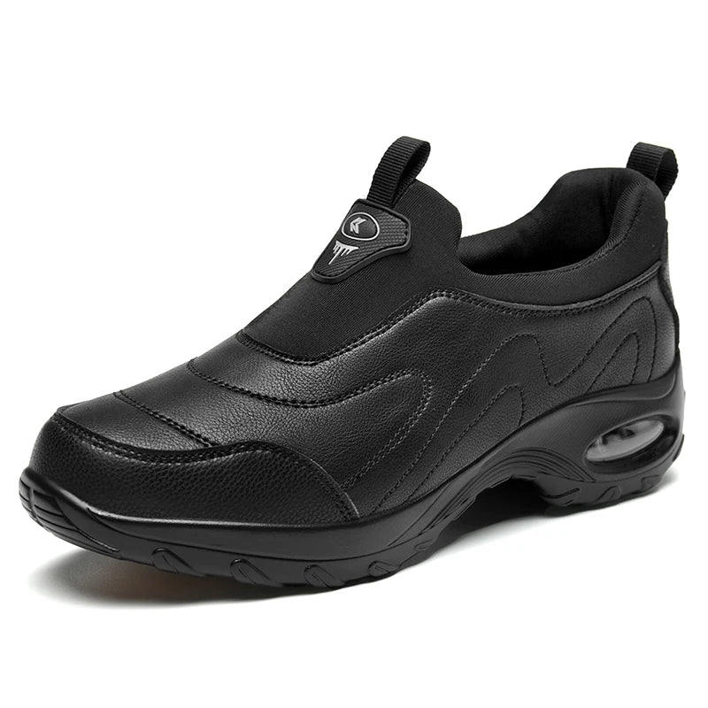 Zapatillas Informales Sin Cordones | Cuero con Cojín de Aire | Antideslizantes | Cómodas
